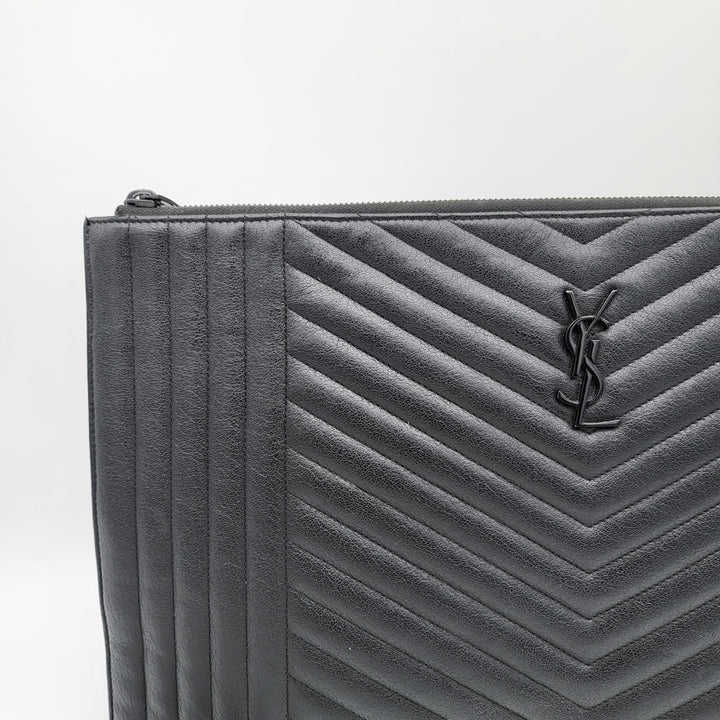 YVES SAINT LAURENT LOU CLUTCH CALF LEATHER