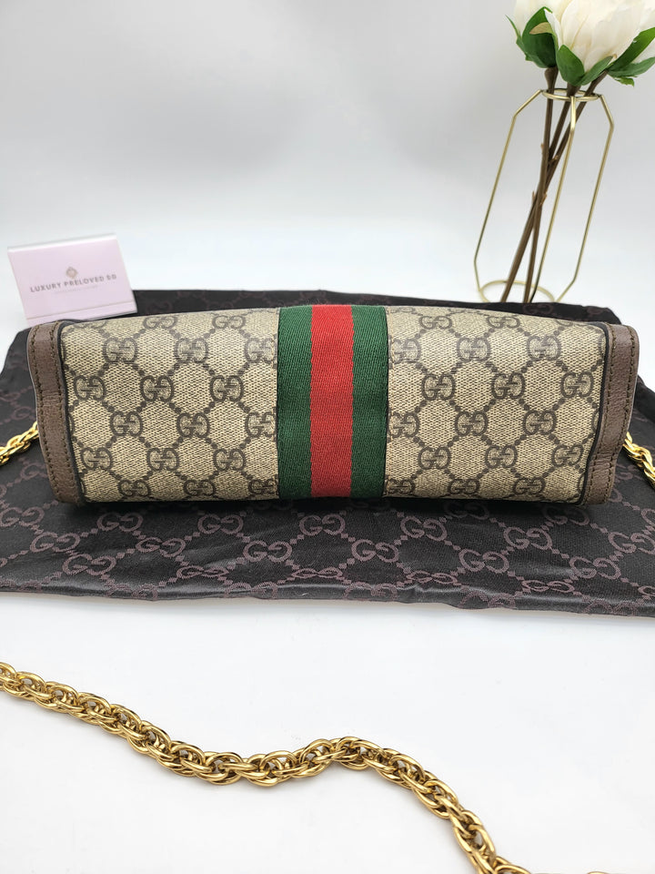 GUCCI OPHIDIA CLUTCH CHAINSLING BAG