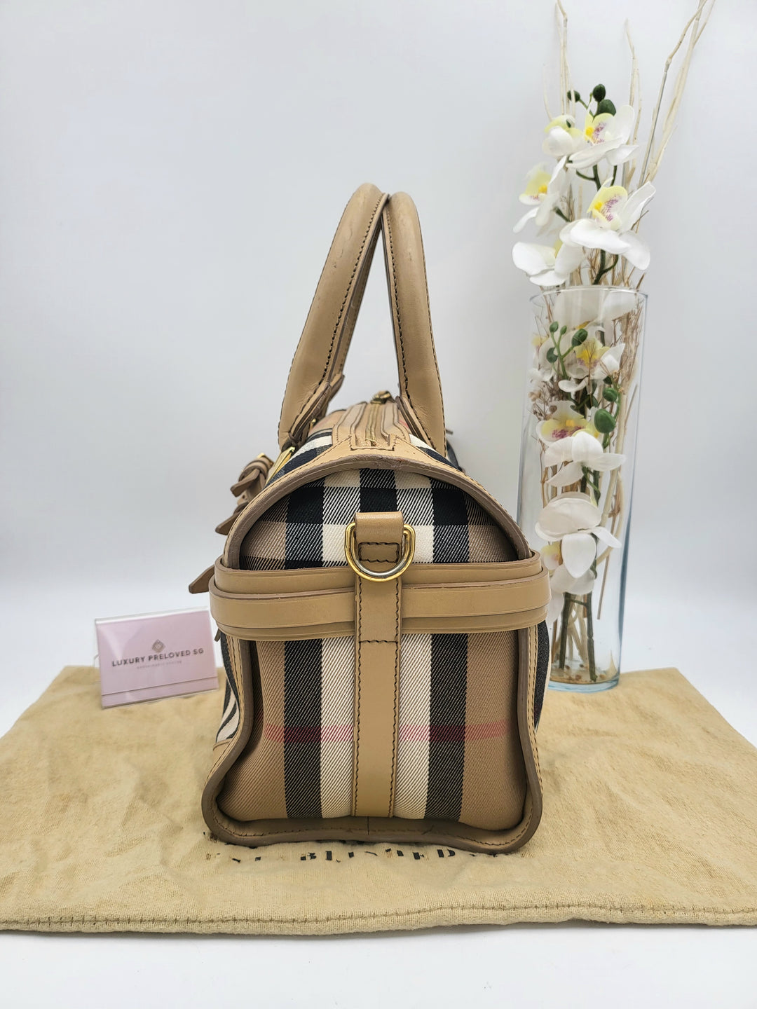 BURBERRY LONDON PVC BOSTON BAG