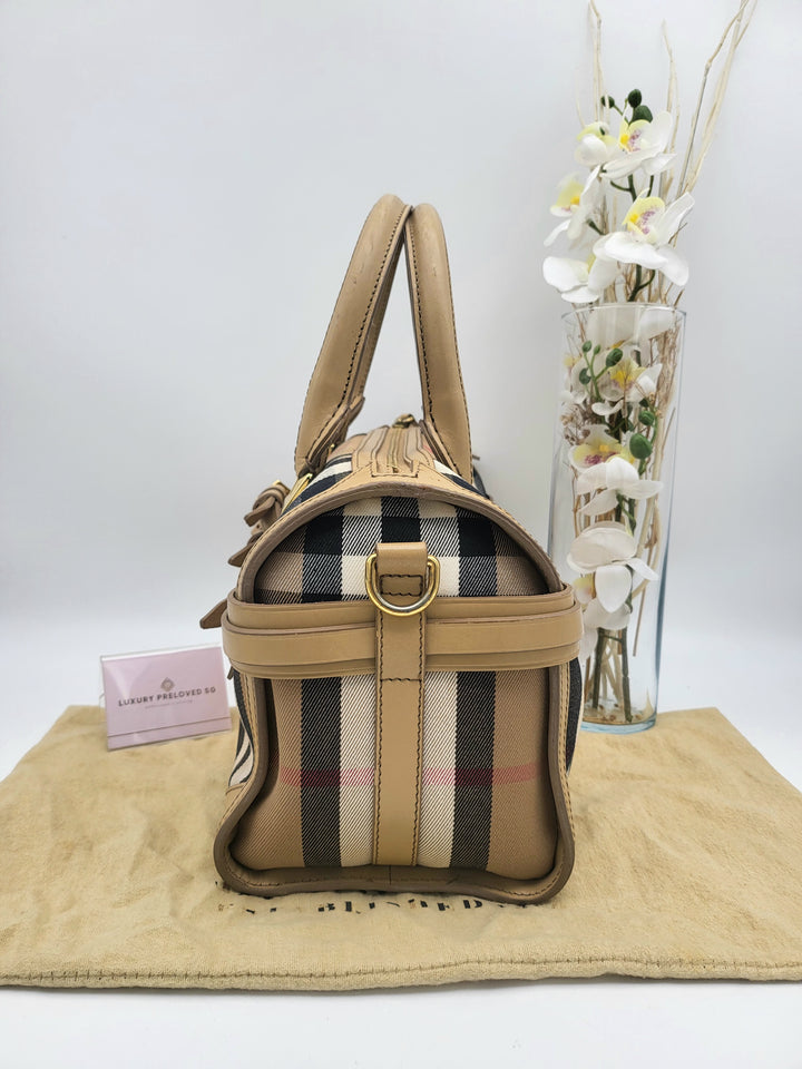 BURBERRY LONDON PVC BOSTON BAG
