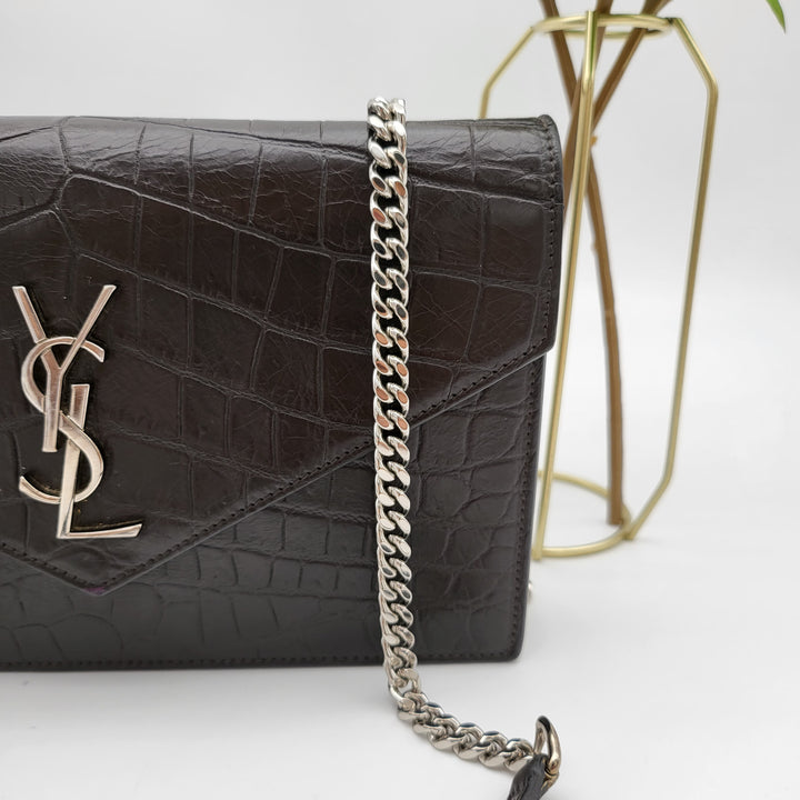 YVES SAINT LAURENT CROC ENVELOPE WOC