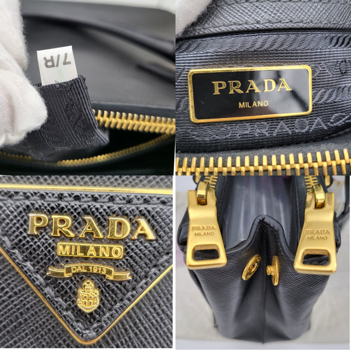 PRADA SAFFIANO DOUBLE ZIP