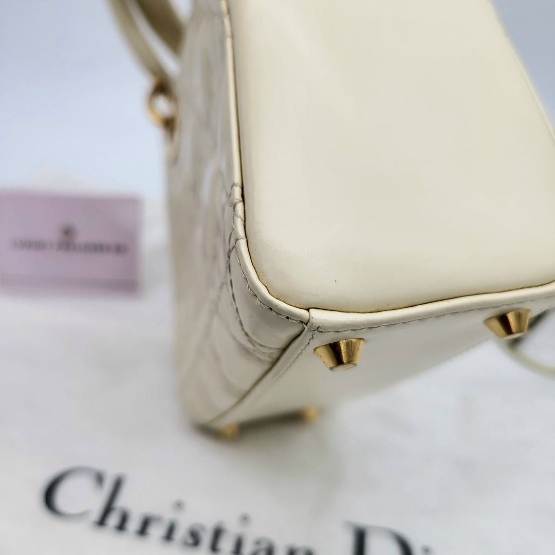 CHRISTIAN DIOR LADY DIOR MINI PATENT