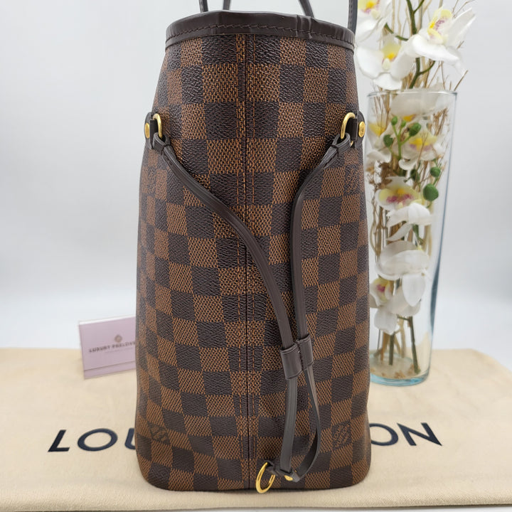 LOUIS VUITTON NEVERFULL MM DAMIER W/ POUCH