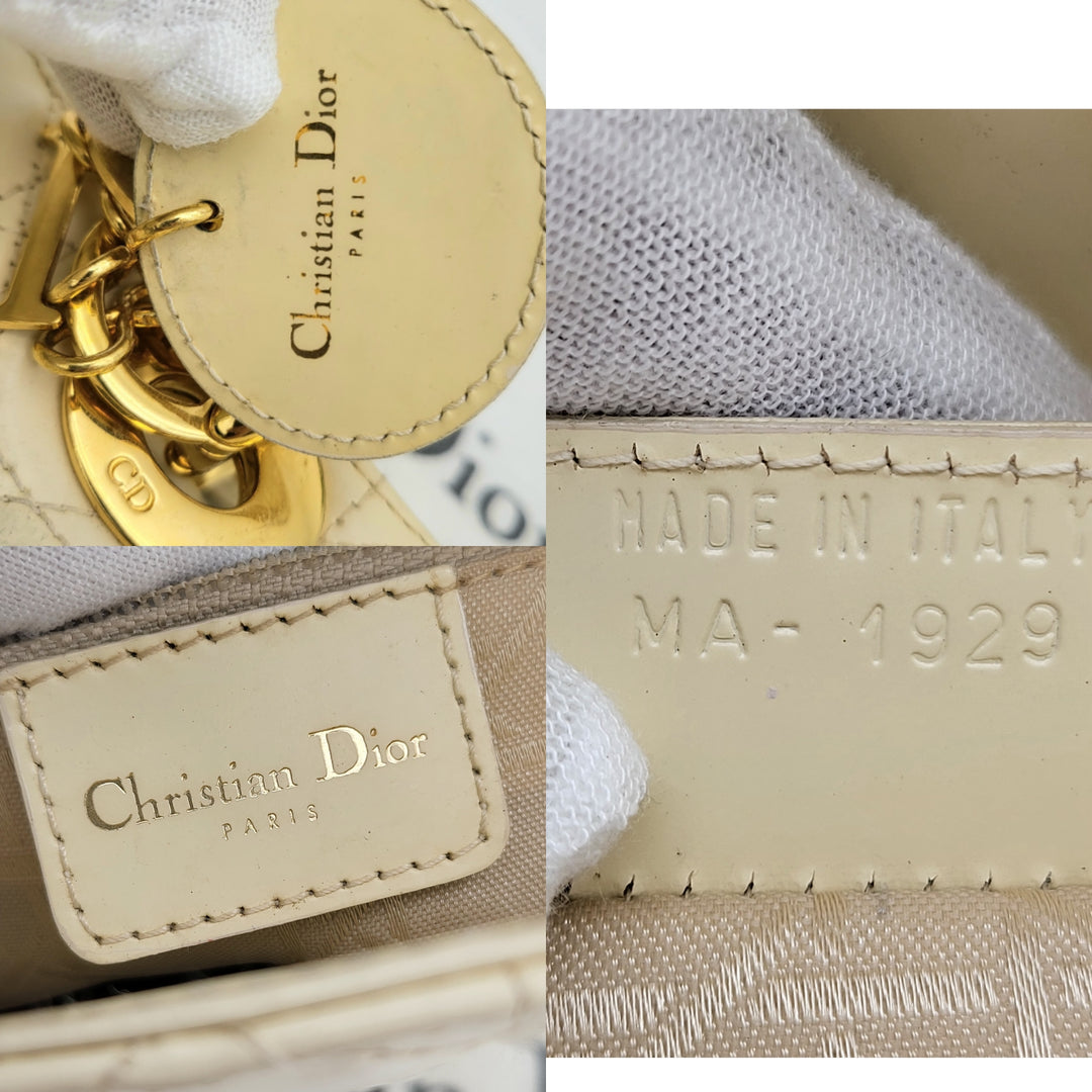 CHRISTIAN DIOR LADY DIOR MINI PATENT