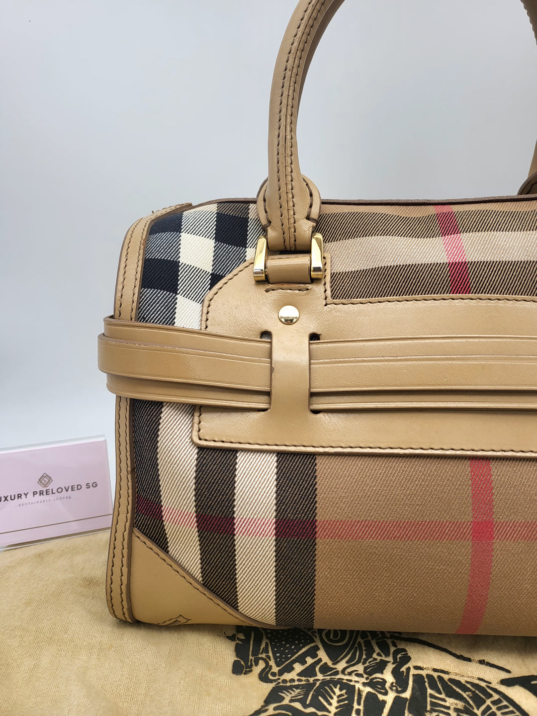 BURBERRY LONDON PVC BOSTON BAG