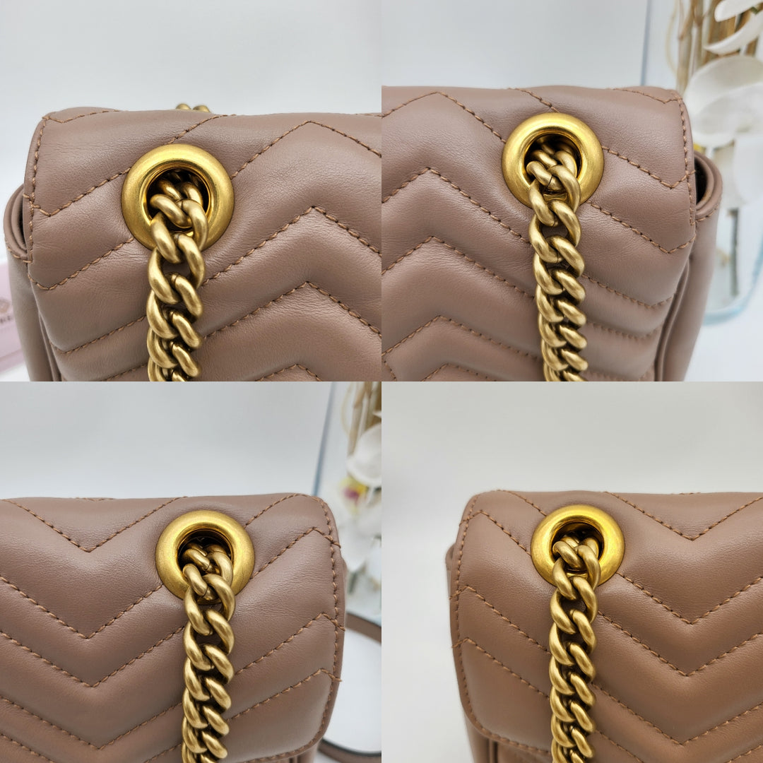 GUCCI MARMONT QUILTED GHW SHOULDER BAG