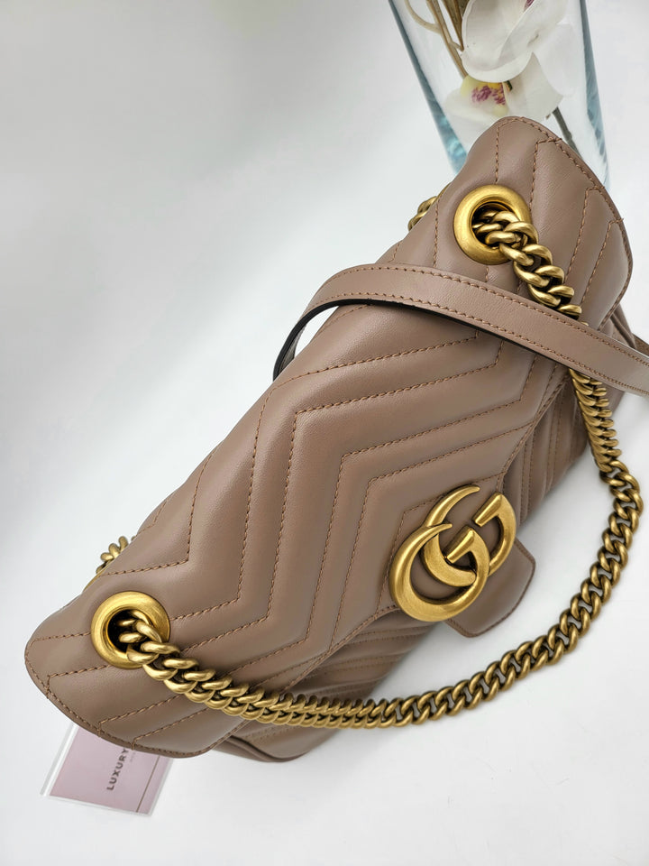 GUCCI MARMONT QUILTED GHW SHOULDER BAG