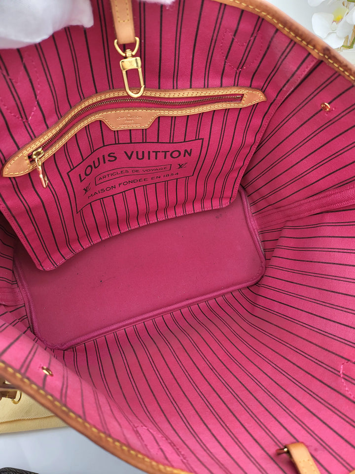 LOUIS VUITTON NEVERFULL MM MONOGR W/ POUCH ( RFID )