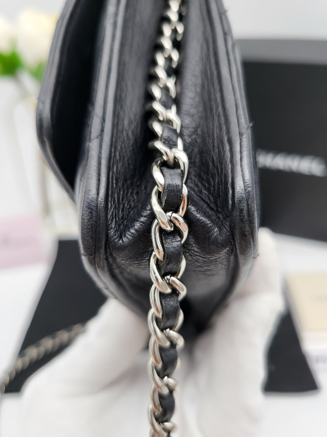 CHANEL WALLET ON CHAIN LAMBSKIN