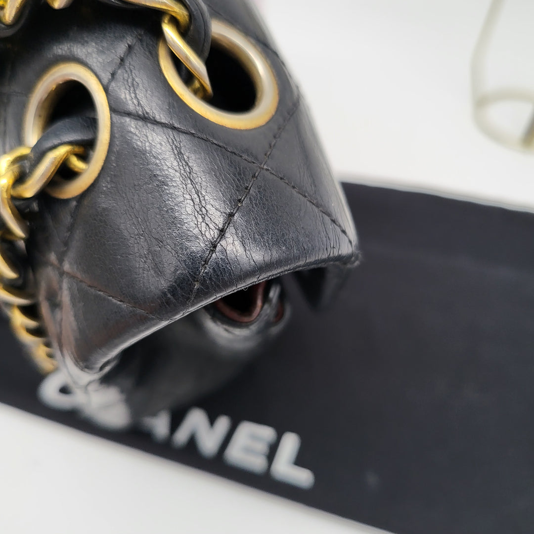 CHANEL LAMBSKIN DOUBLE FLAP