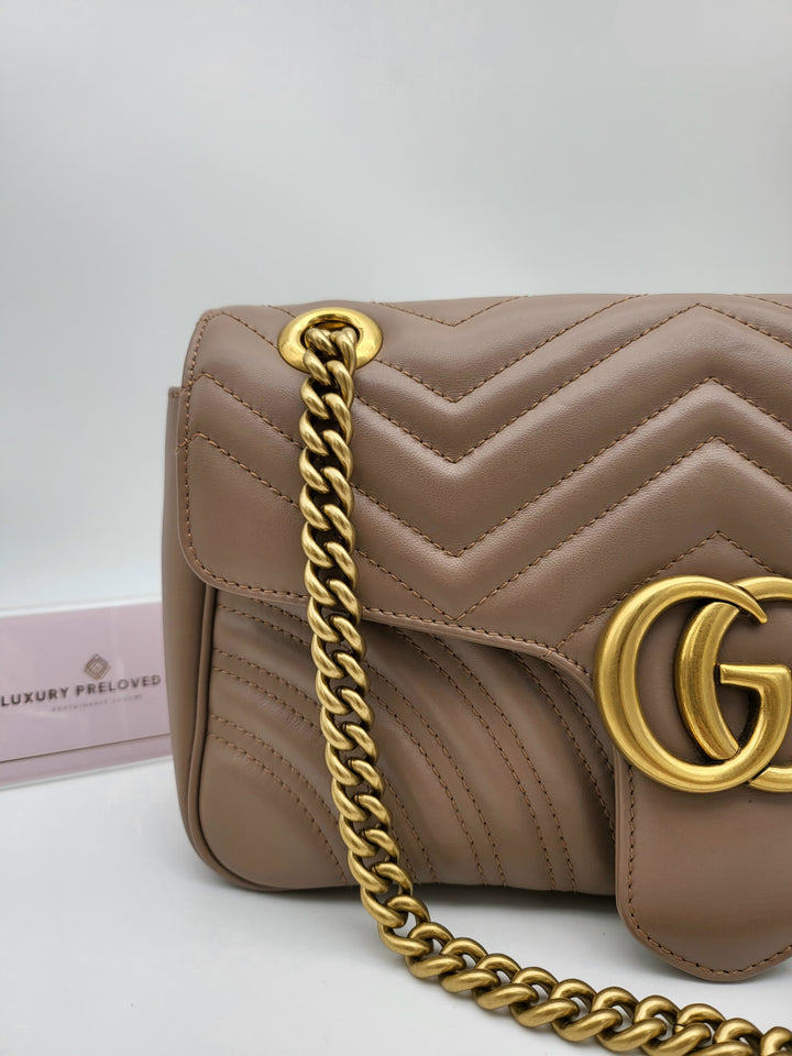 GUCCI MARMONT QUILTED GHW SHOULDER BAG