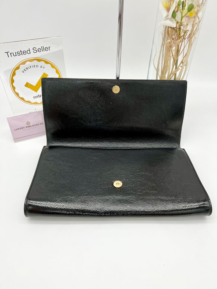 YVES SAINT LAURENT PATENT CLUTCH