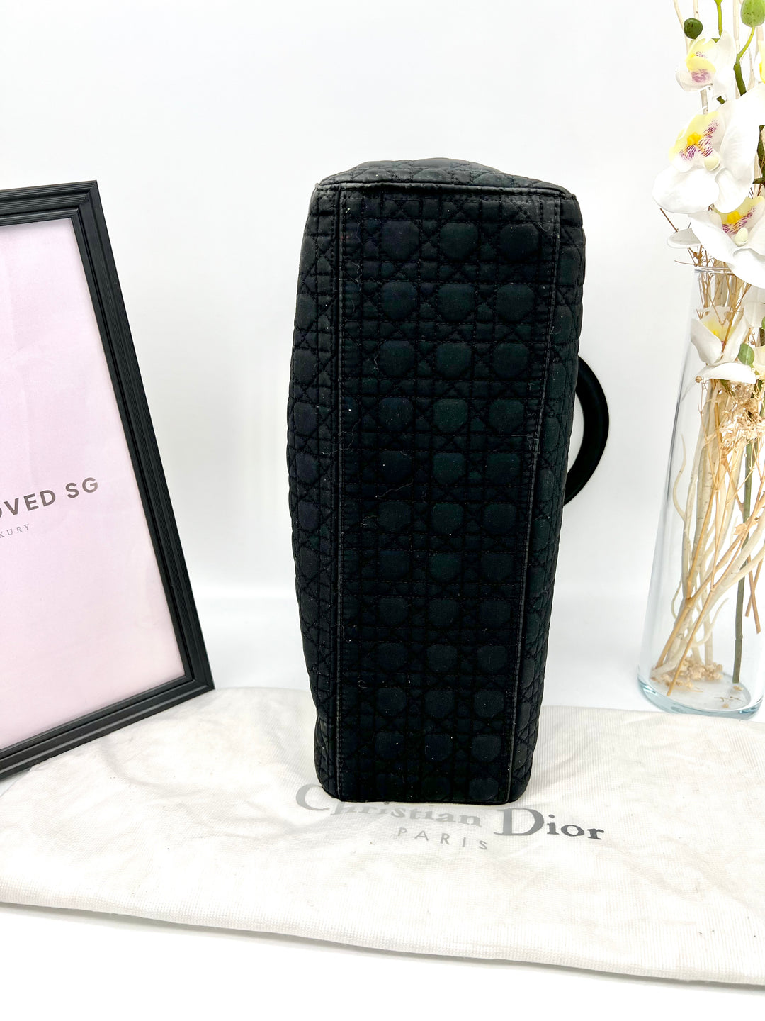 CHRISTIAN DIOR LADY DIOR CANVAS GHW