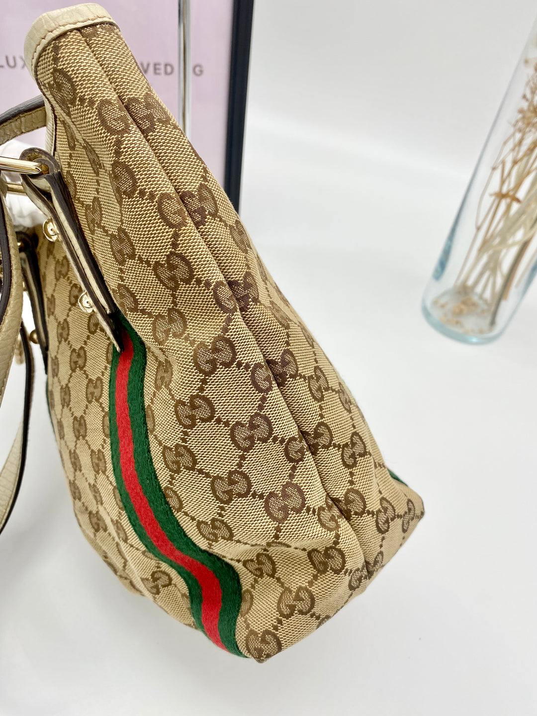GUCCI WITH CHARM TOTE BAG CANVAS SMALL