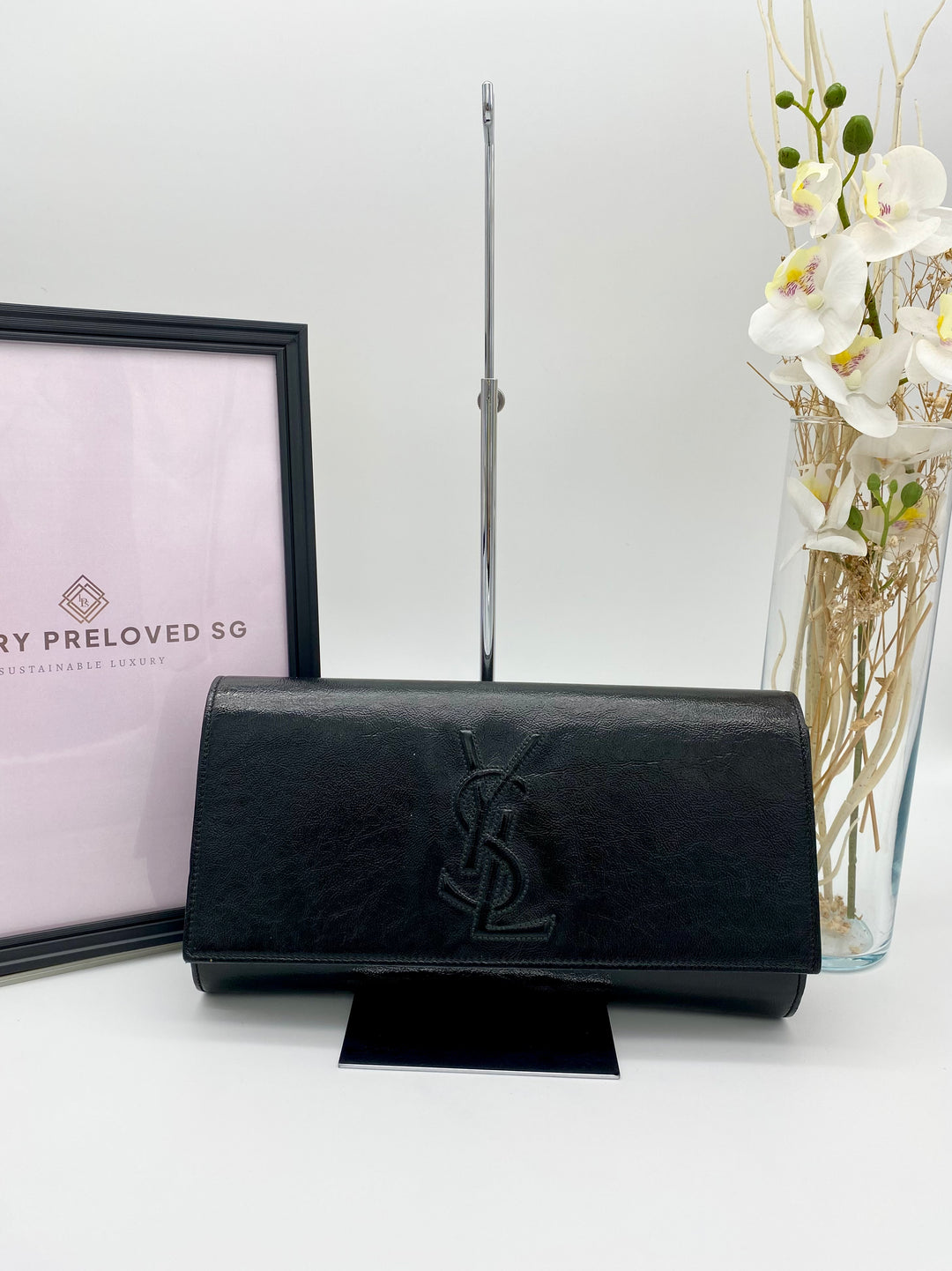 YVES SAINT LAURENT PATENT CLUTCH