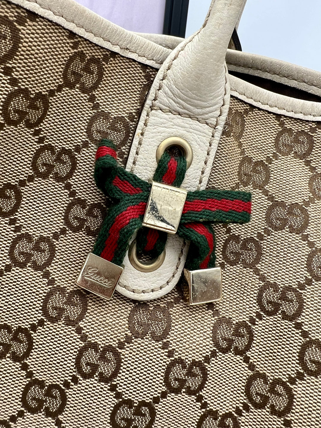 GUCCI VINTAGE OPHIDIA TOTE BAG CANVAS