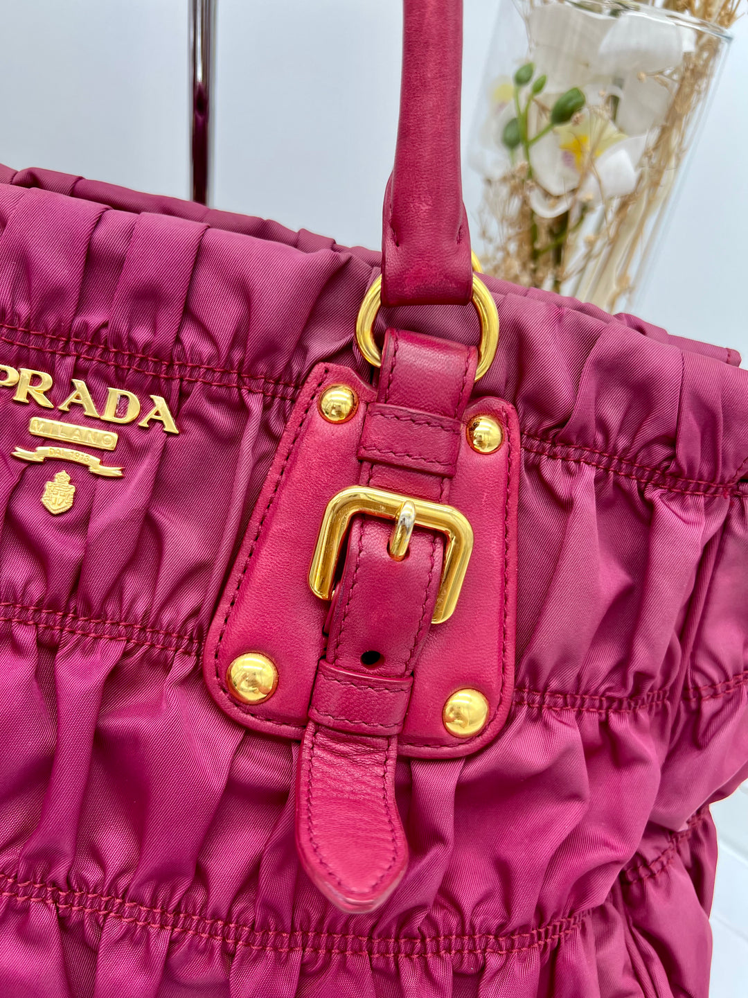 PRADA GAUFRE NYLON PINK