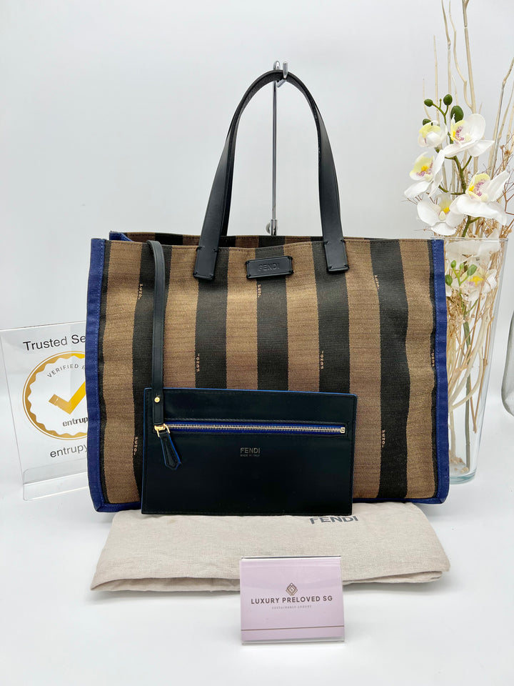 FENDI PEQUIN SHOPPING TOTE BAG