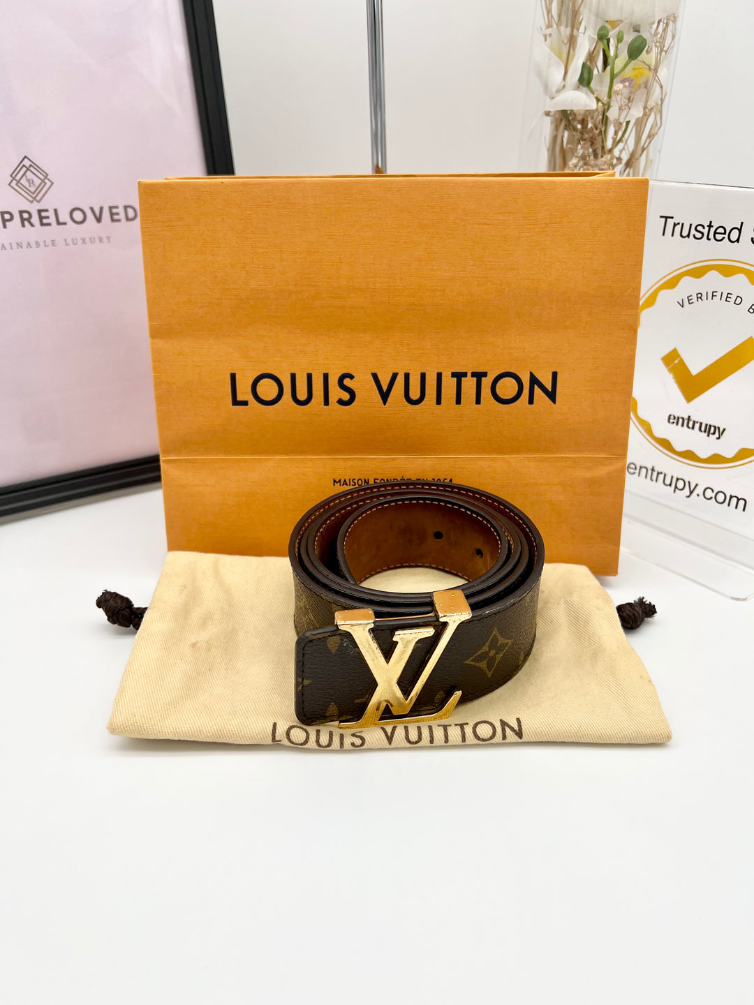LOUIS VUITTON MONOGRAM BELT Luxury Preloved SG