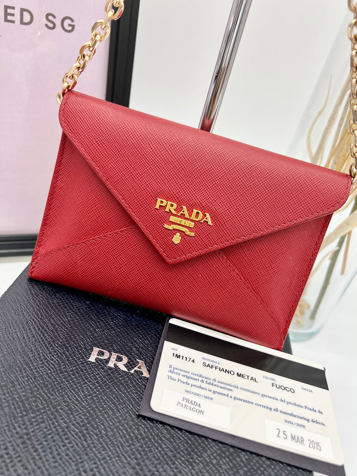 PRADA SAFFIANO ENVELOPE WALLET