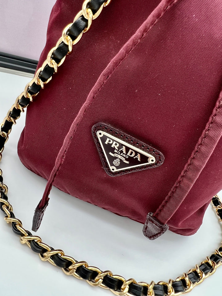 PRADA BUCKET POUCH (CHAIN NOT INCLUDED)