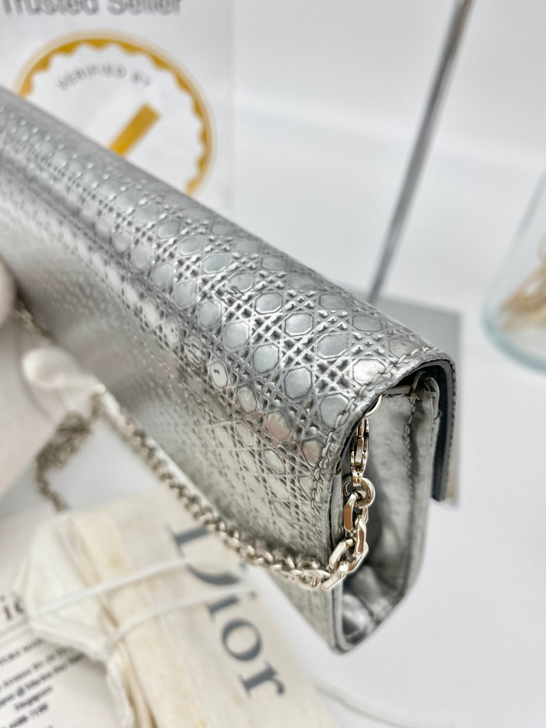 CHRISTIAN DIOR WALLET ON CHAIN