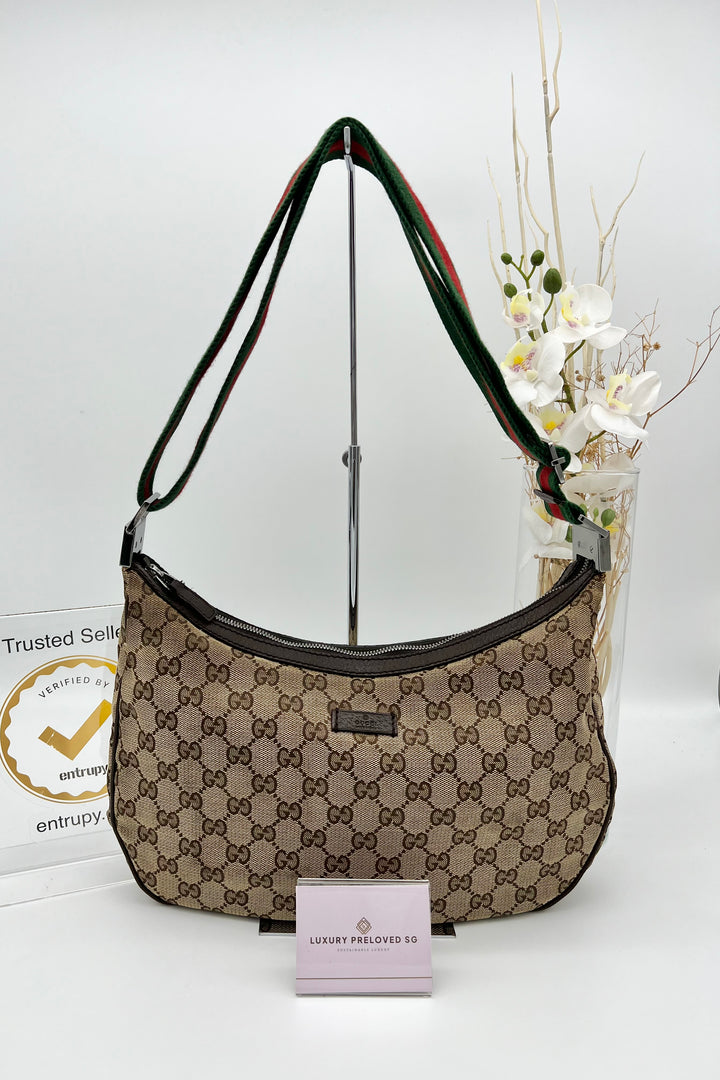 GUCCI VINTAGE OPHIDIA SLING BAG CANVAS