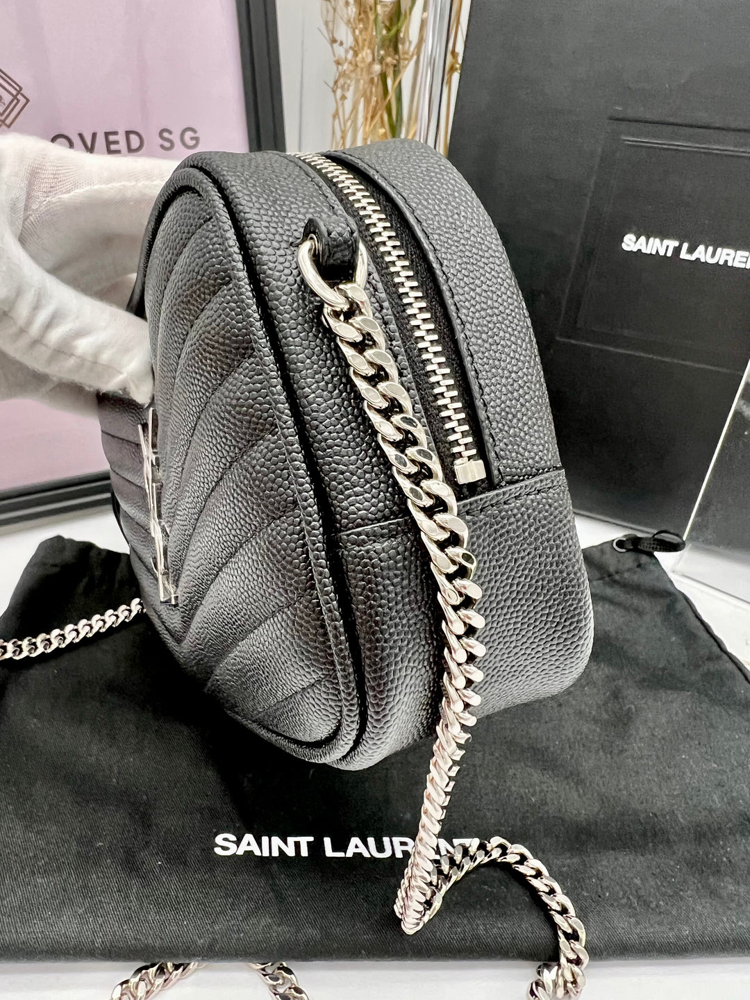 YVES SAINT LAURENT LOU MINI CAMERA BAG MONOGRAM