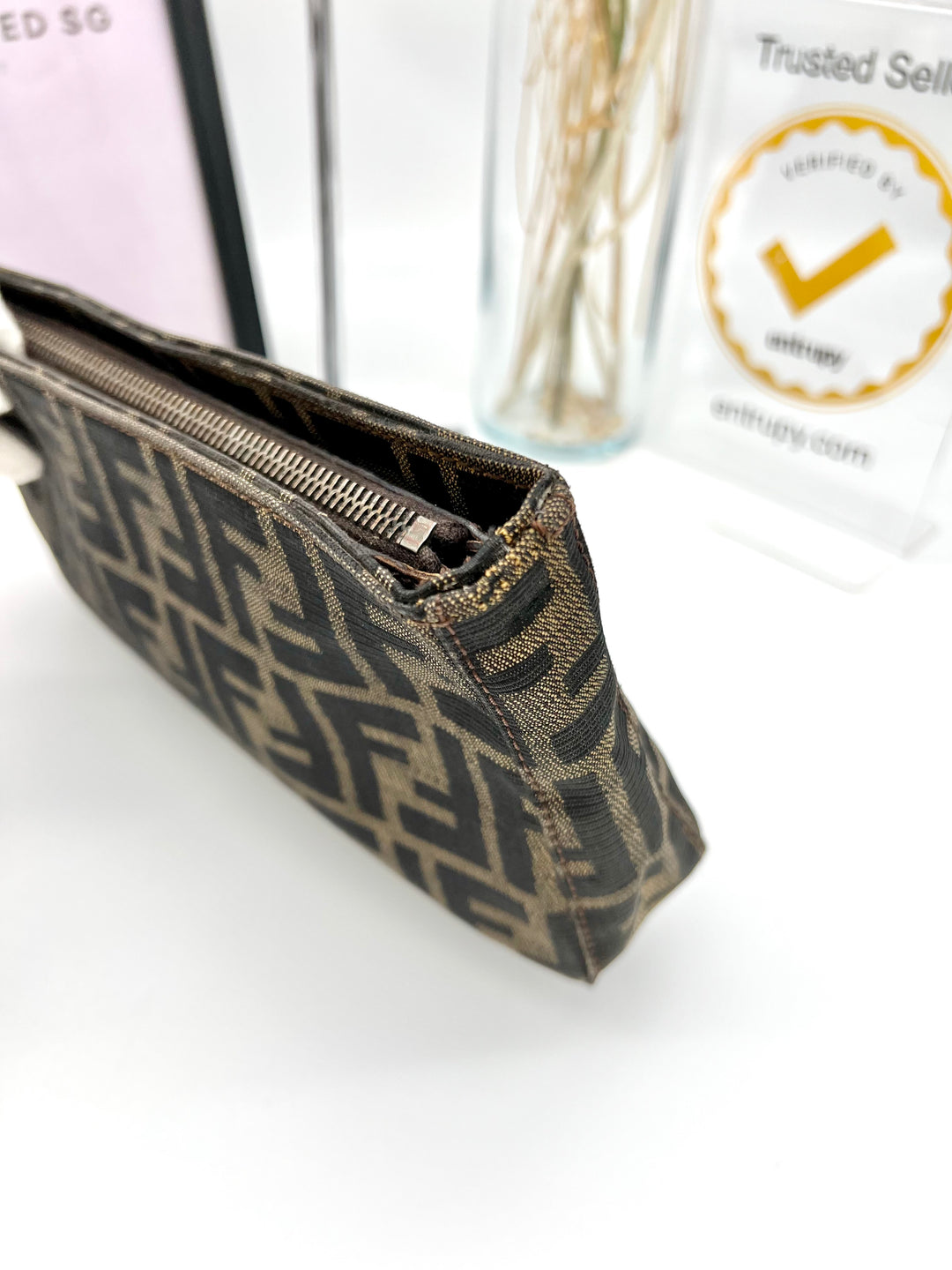 FENDI ZUCCA CLUTCH