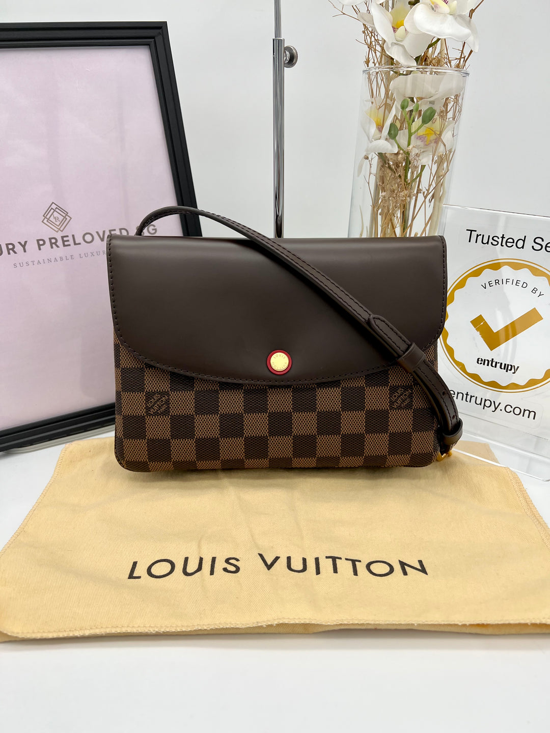 LOUIS VUITTON TWINSET MESSENGER BAG DAMIER – Luxury Preloved SG