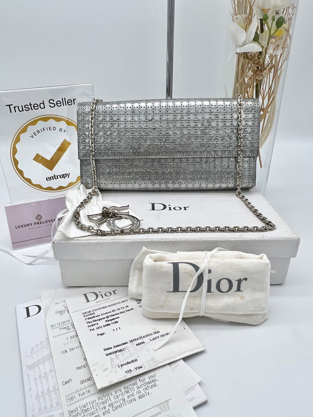 CHRISTIAN DIOR WALLET ON CHAIN