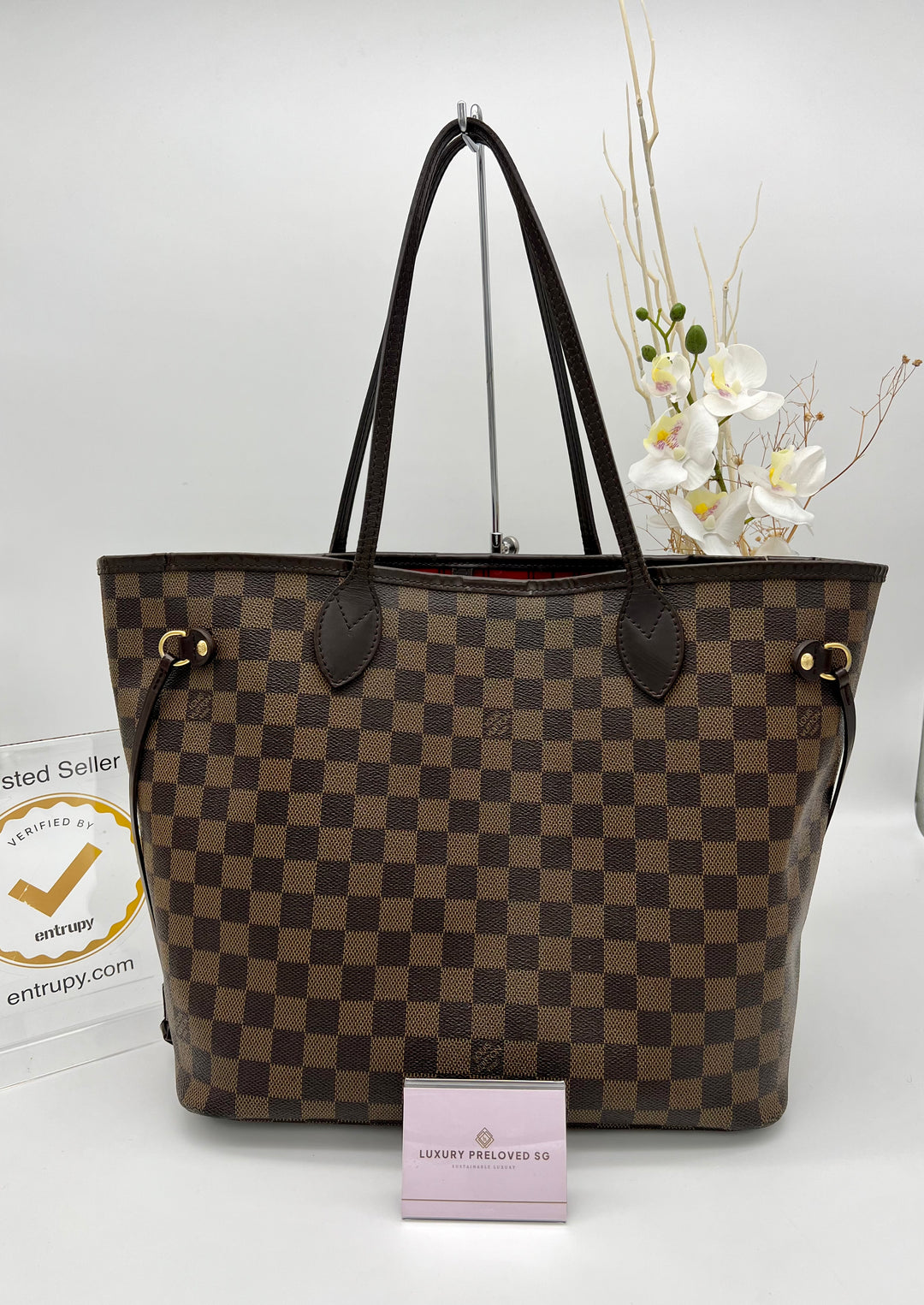 LOUIS VUITTON NEVERFULL MM DAMIER EBENE