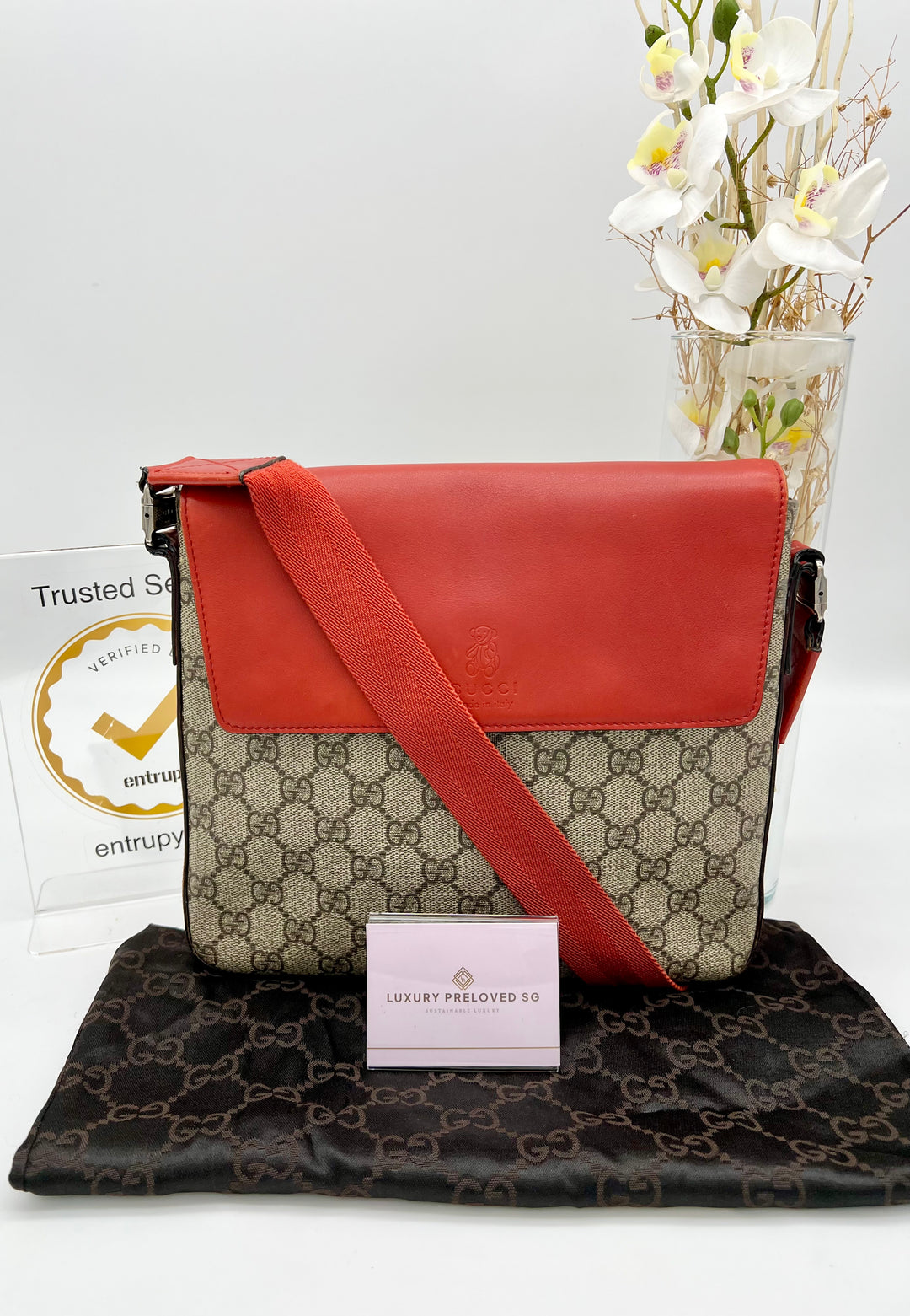 GUCCI VINTAGE Teddy SLING BAG CANVAS