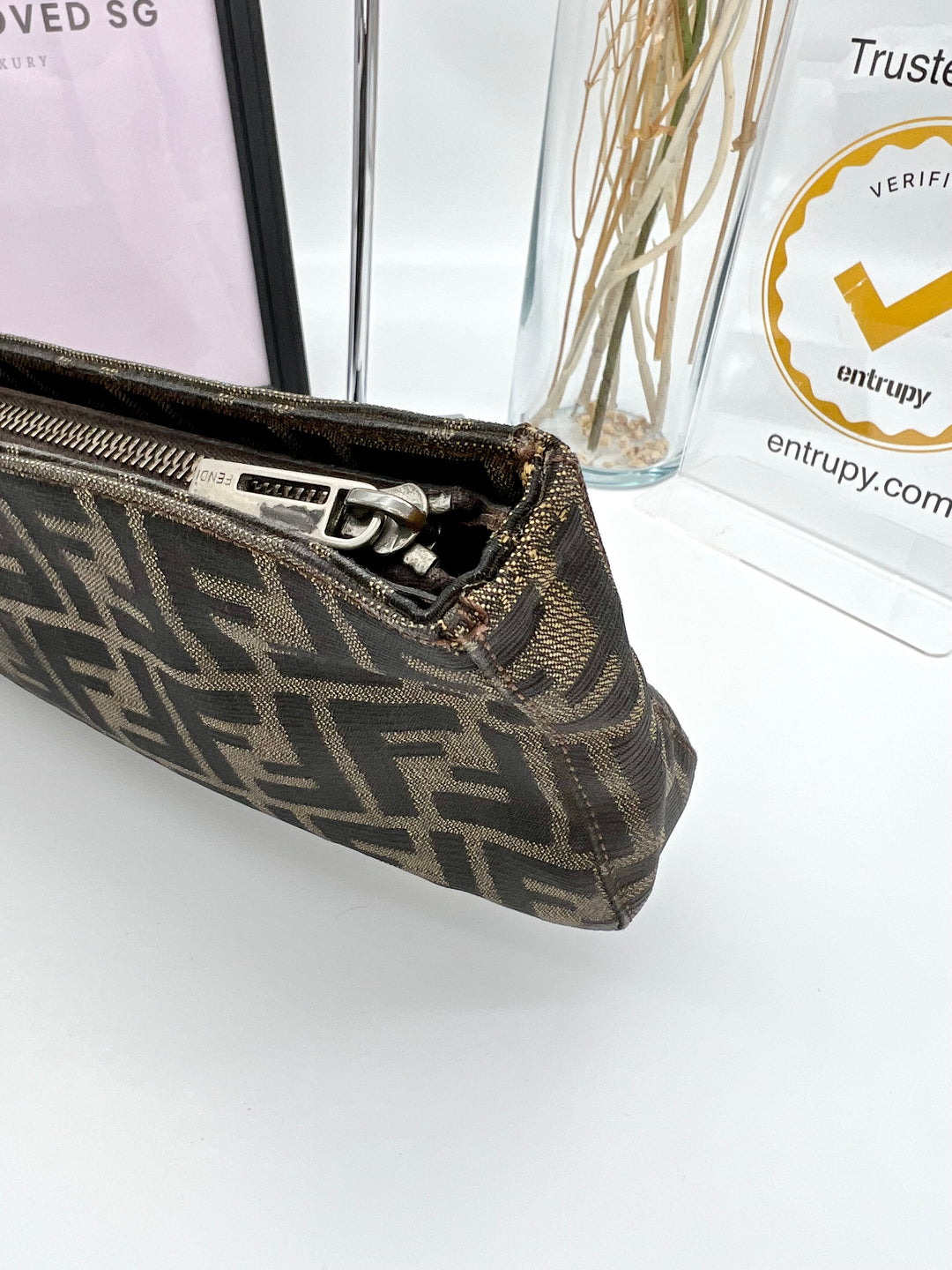 FENDI ZUCCA CLUTCH