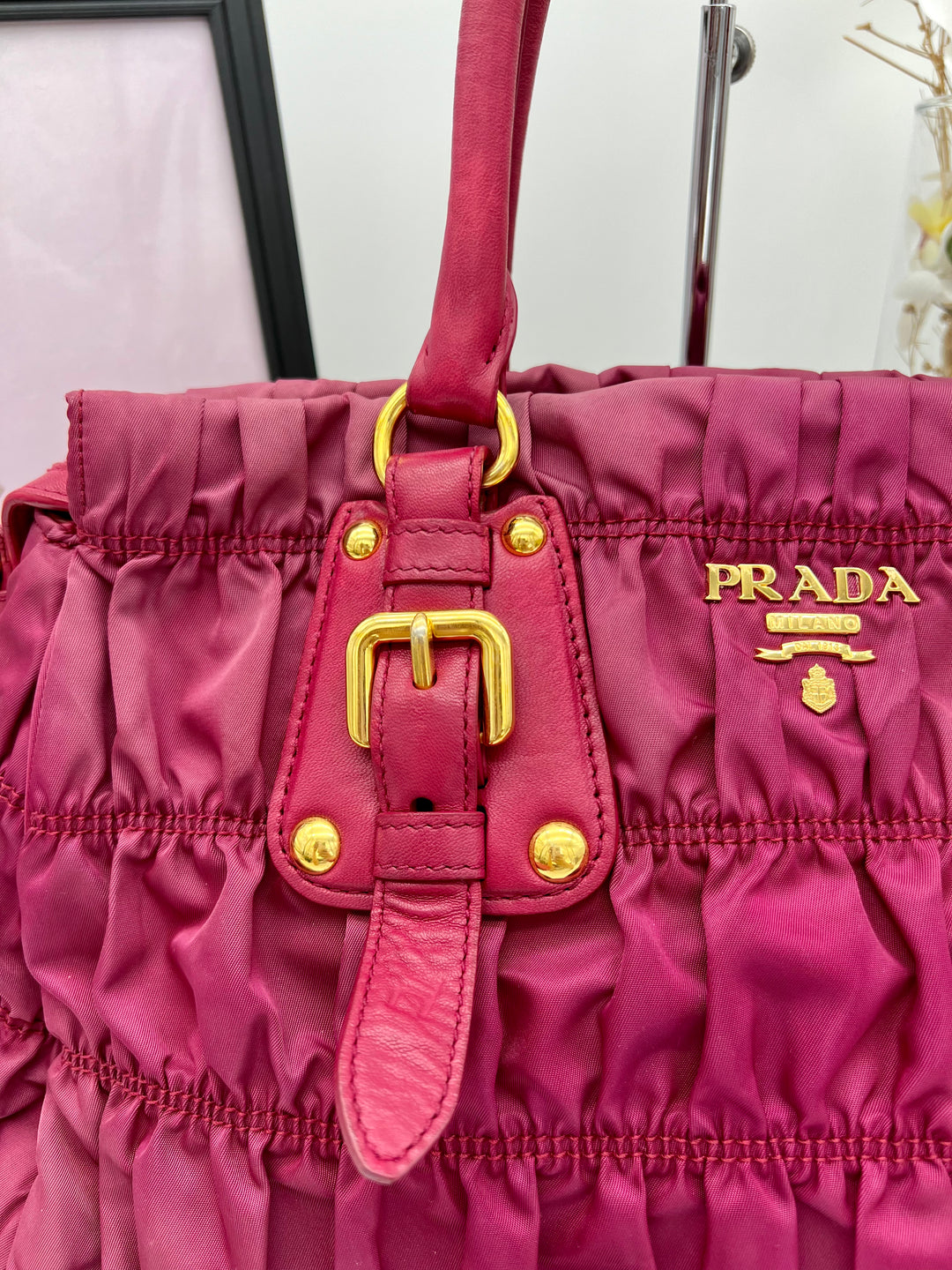 PRADA GAUFRE NYLON PINK