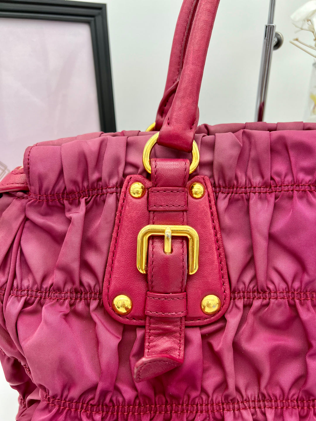 PRADA GAUFRE NYLON PINK