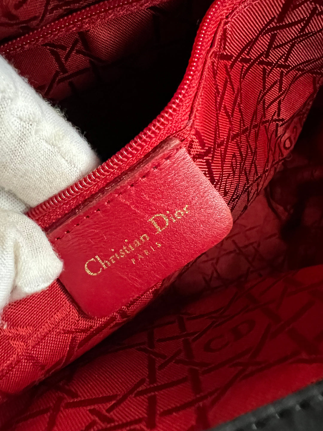 CHRISTIAN DIOR VINTAGE CANNAGE SHOULDER BAG