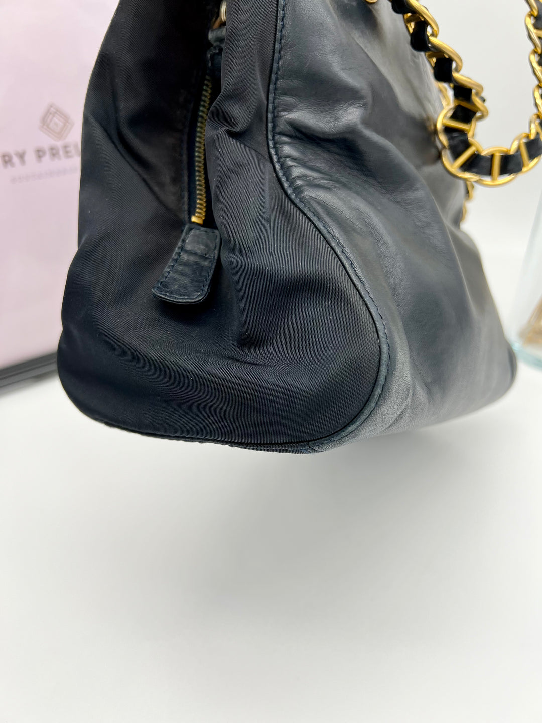 PRADA VINTAGE CHAIN BAG LAMBSKIN