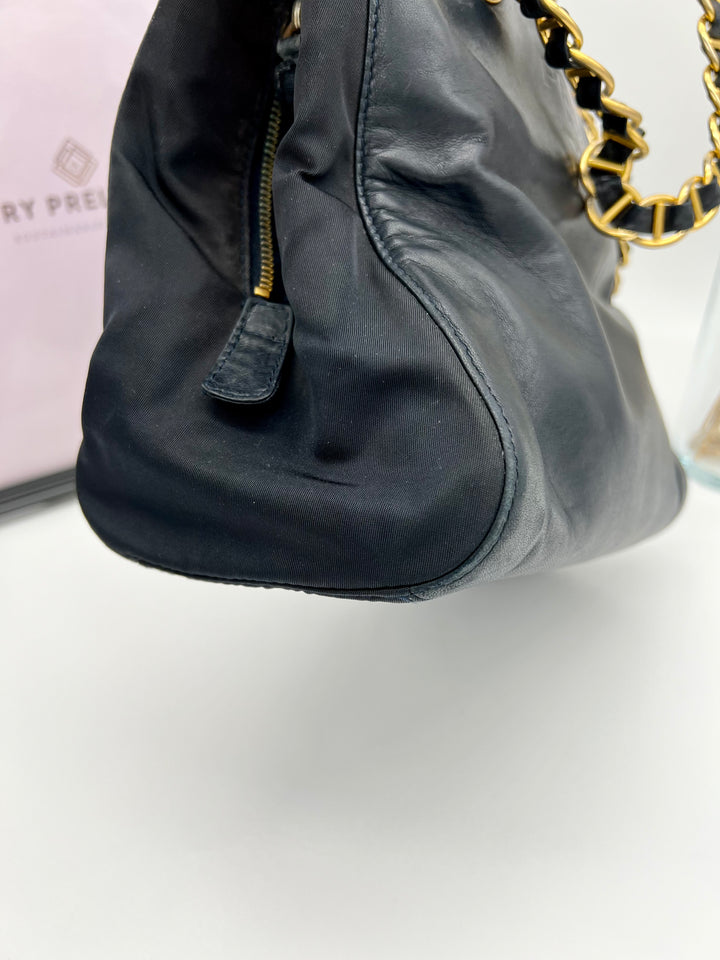 PRADA VINTAGE CHAIN BAG LAMBSKIN