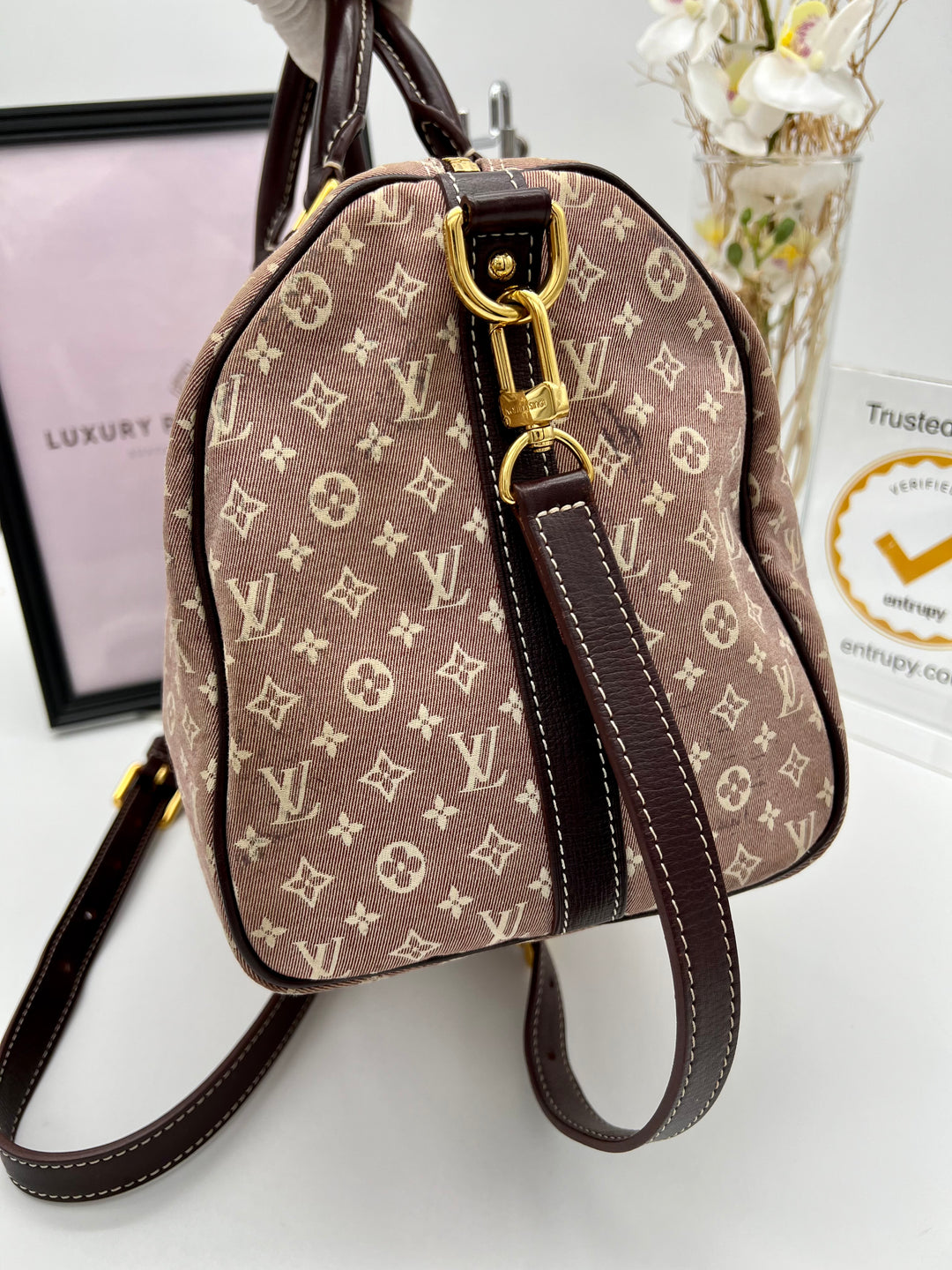 LOUIS VUITTON BANDO SPEEDY 30 MINI LIN MONOGRAM