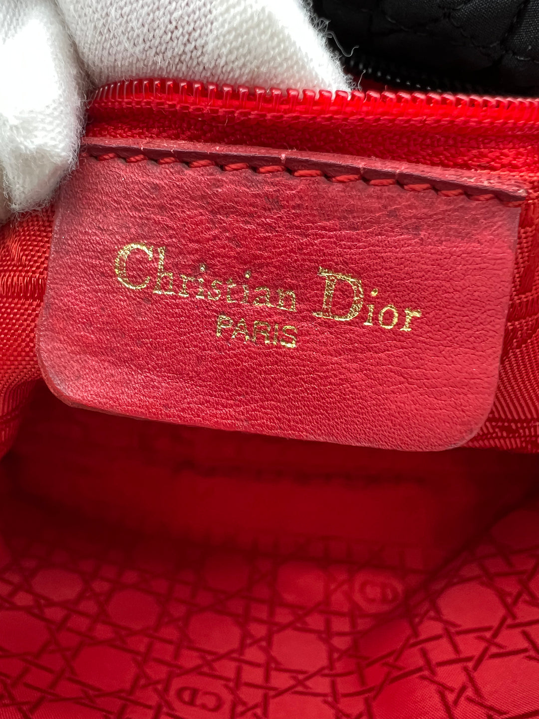 CHRISTIAN DIOR LADY DIOR CANVAS GHW