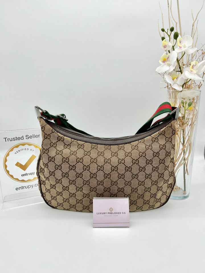 GUCCI VINTAGE OPHIDIA SLING BAG CANVAS