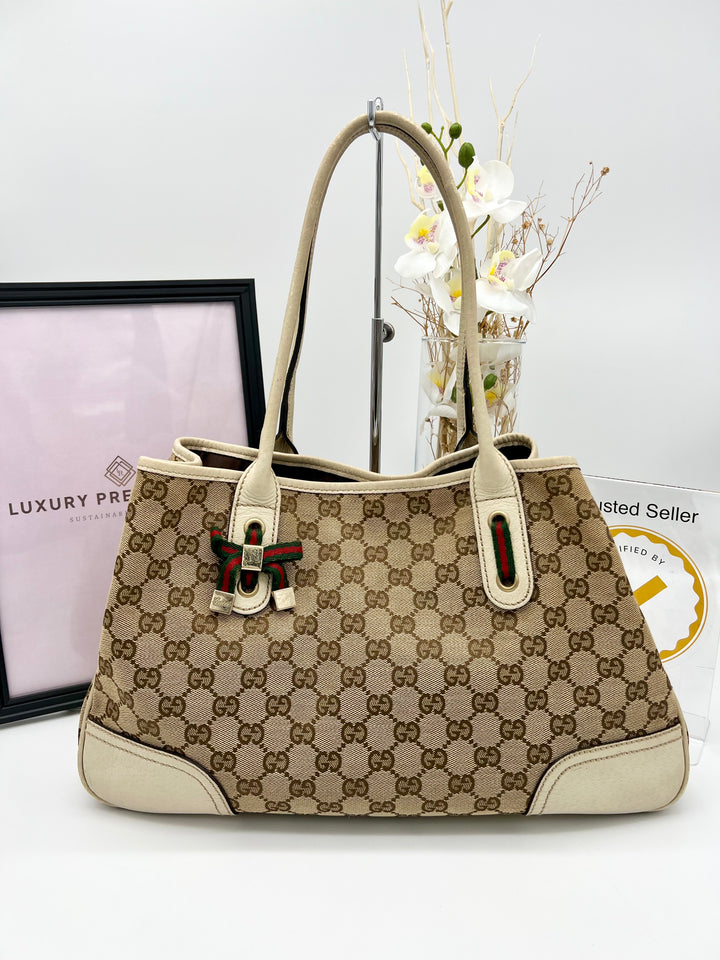 GUCCI VINTAGE OPHIDIA TOTE BAG CANVAS