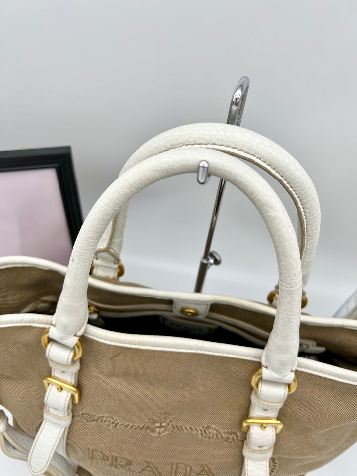 PRADA JAQUARD 2 WAY CANVAS