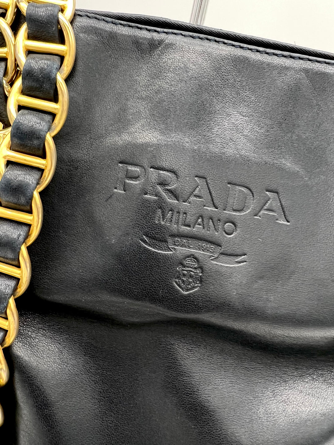 PRADA VINTAGE CHAIN BAG LAMBSKIN