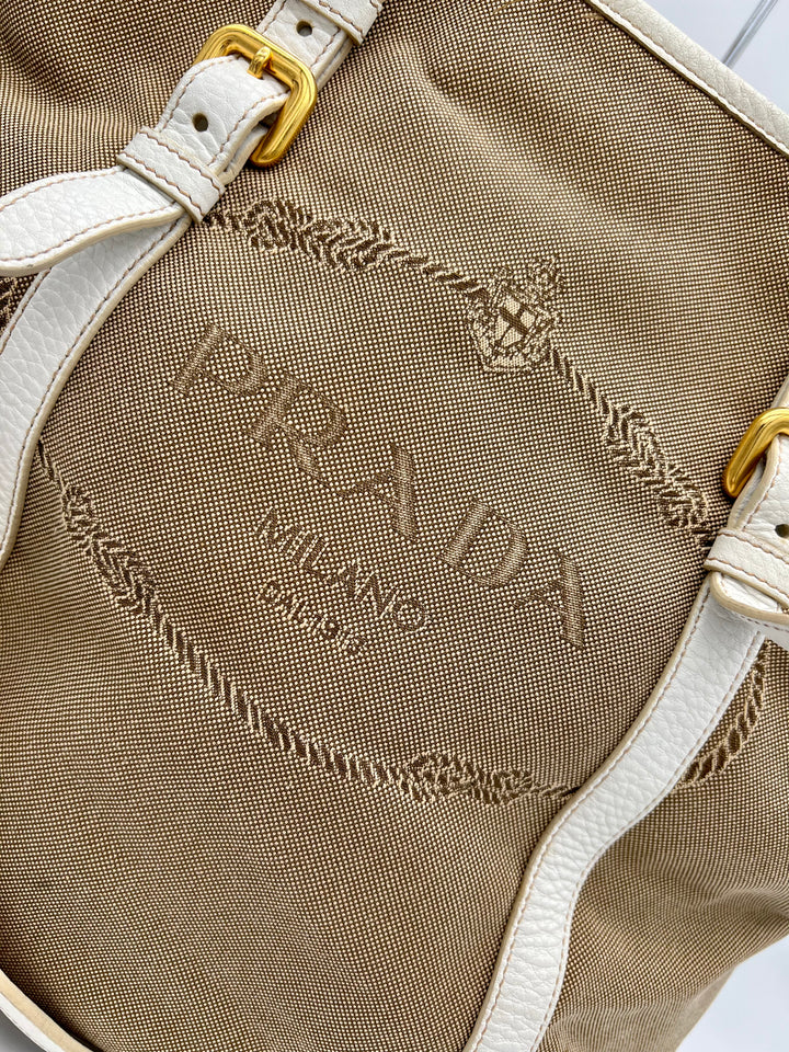 PRADA JAQUARD 2 WAY CANVAS