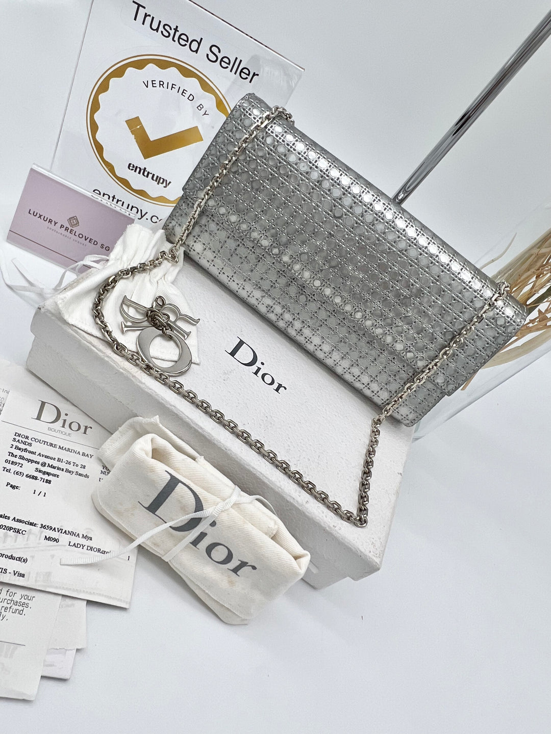 CHRISTIAN DIOR WALLET ON CHAIN