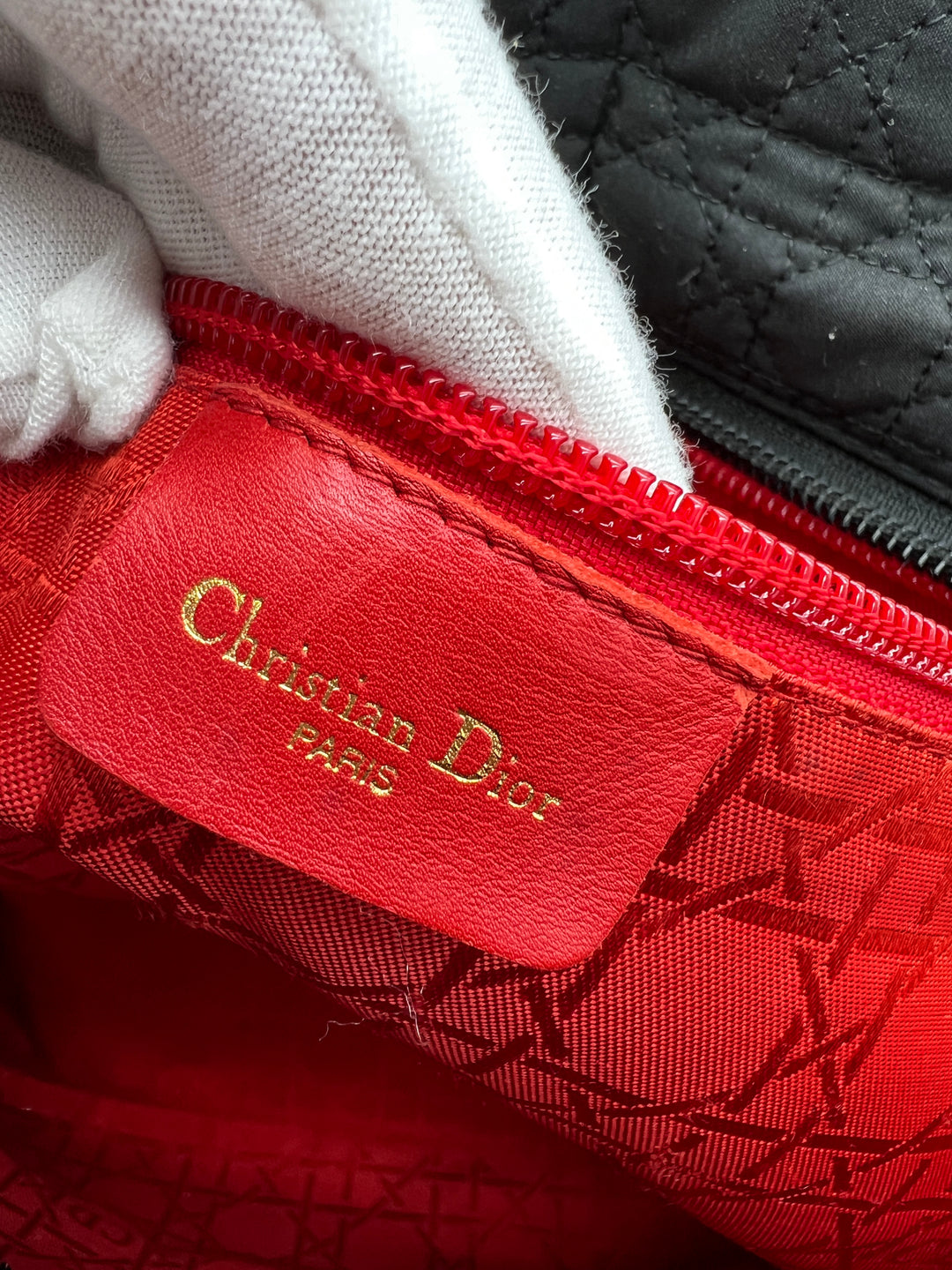 CHRISTIAN DIOR LADY DIOR CANVAS GHW