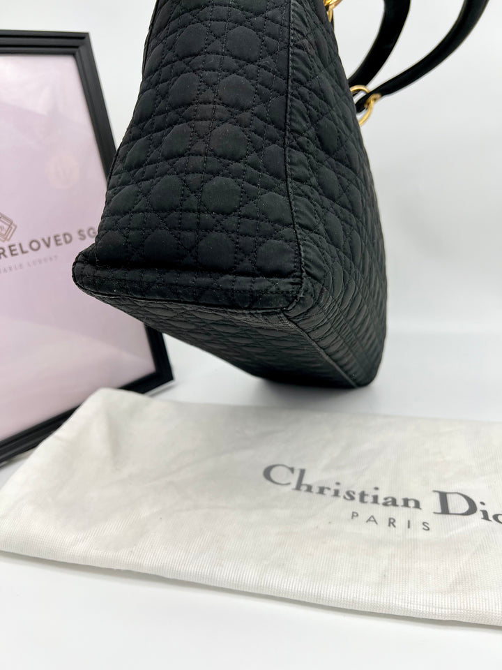 CHRISTIAN DIOR LADY DIOR CANVAS GHW